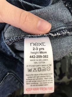 Джинсовый сарафан Next 98, 2-3 года