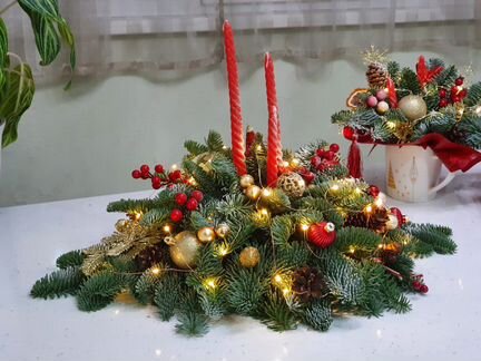 Новогодняя композиция на стол