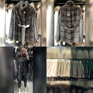 Шуба норковая с куниц