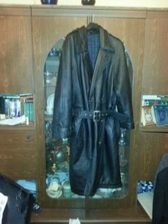 Плащ кожа, подкладка овечьей шерсти размер 50