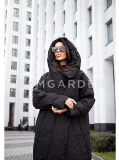 Пуховик одеяло оверсайз длинный новый черный с пух