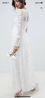 Новое свадебное платье ASOS асос XS 40-42 бисер