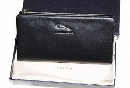 Мужской кожаный клатч -Jaguar- два отделения new