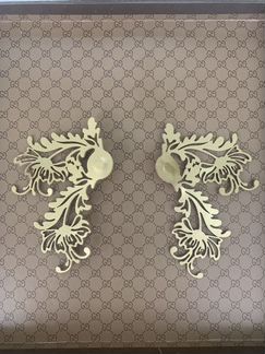 Серьги кожаные