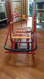 Санки детские с выдвижными колесиками